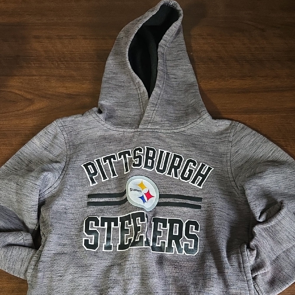 adidas Kids Gray Pittsburgh Hoodie